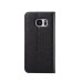 Simple Flip Wallet Genuine Leather Case for Samsung Galaxy S7 Edge G935 - Black