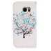 Simple and Elegant Drawing Printed Colorful Leaves Tree PU Leather Flip Wallet Stand Case With Card Slots for Samsung Galaxy S7 Edge G935