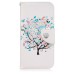 Simple and Elegant Drawing Printed Colorful Leaves Tree PU Leather Flip Wallet Stand Case With Card Slots for Samsung Galaxy S7 Edge G935