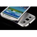 Sleek Brushed Aluminum Back Cover For Samsung Galaxy S3 i9300 - Silver / Dark Blue