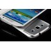 Sleek Brushed Aluminum Back Cover For Samsung Galaxy S3 i9300 - Silver / White