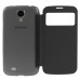 Sleek Glam S View Wake Sleep Flip Case For Samsung Galaxy S4 i9500 - Black