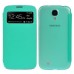 Sleek Glam S View Wake Sleep Flip Case For Samsung Galaxy S4 i9500 - Green