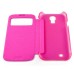 Sleek Glam S View Wake Sleep Flip Case For Samsung Galaxy S4 i9500 - Pink