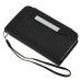 Sleek Leather Magnetic Wallet Flip Case With Card Slots And String For iPhone 4 / 4S - Black