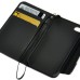 Sleek Leather Magnetic Wallet Flip Case With Card Slots And String For iPhone 4 / 4S - Black