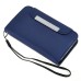 Sleek Leather Magnetic Wallet Flip Case With Card Slots And String For iPhone 4 / 4S - Blue