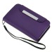 Sleek Leather Magnetic Wallet Flip Case With Card Slots And String For iPhone 4 / 4S - Purple