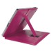 Sleek Magnetic Leather Stand Case Cover With Various Viewing Angles For iPad 2 / 3 / 4 - Magenta