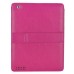 Sleek Magnetic Leather Stand Case Cover With Various Viewing Angles For iPad 2 / 3 / 4 - Magenta