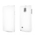 Sleek Mat lines style Leather Vertical Flip Case for Samsung Galaxy Note 4 - White