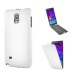 Sleek Mat lines style Leather Vertical Flip Case for Samsung Galaxy Note 4 - White