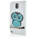 Sleepy Owl  Built-in Wallet Leather Case Cover for Samsung Galaxy Note 3