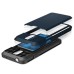 Slim Armor TPU and PC Case with Card Slot for Samsung Galaxy S5 G900 - Dark Blue