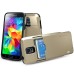 Slim Armor TPU and PC Case with Card Slot for Samsung Galaxy S5 G900 - Gold