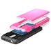 Slim Armor TPU and PC Case with Card Slot for Samsung Galaxy S5 G900 - Pink