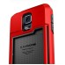 Slim Armor TPU and PC Case with Card Slot for Samsung Galaxy S5 G900 - Red