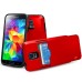 Slim Armor TPU and PC Case with Card Slot for Samsung Galaxy S5 G900 - Red