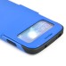 Slim Armor View Window Dormancy Function TPU and PC Case for Samsung Galaxy S4 - Blue