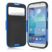 Slim Armor View Window Dormancy Function TPU and PC Case for Samsung Galaxy S4 - Blue