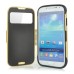 Slim Armor View Window Dormancy Function TPU and PC Case for Samsung Galaxy S4 - Light Gold