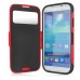 Slim Armor View Window Dormancy Function TPU and PC Case for Samsung Galaxy S4 - Red