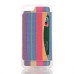 Slim Colorful Stripe PU Leather TPU Case Stand Cover with Card Slot for iPhone 6 / 6s