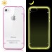 Slim Luminous Glowing Transparent Bumper TPU Plastic Hard Case Cover For iPhone 4 / 4S