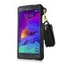 Slim PU Leather Lanyards Case Stand Cover with Card Slot for Samsung Galaxy Note 4 - Black