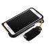 Slim PU Leather Lanyards Case Stand Cover with Card Slot for Samsung Galaxy S5 - Black