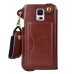 Slim PU Leather Lanyards Case Stand Cover with Card Slot for Samsung Galaxy S5 - Brown