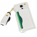 Slim PU Leather Lanyards Case Stand Cover with Card Slot for Samsung Galaxy S5 - White