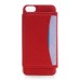 Slim PU Leather TPU Case Stand Cover with Card Slot for iPhone 6 / 6s - Red