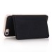 Slim PU Leather TPU Case Stand Cover with Card Slot for iPhone 7 - Black