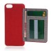 Slim PU Leather TPU Case Stand Cover with Card Slot for iPhone 7 - Red