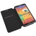 Slim Stitching PU Leather with Stand Flip Case for Samsung Galaxy Note 3 - Black