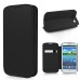 Slim Stitching PU Leather with Stand Flip Case for Samsung Galaxy S3 - Black