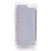 Slim Stripe Grid PU Leather TPU Case Stand Cover with Card Slot for iPhone 6 / 6s - White