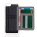 Slim Stripe Grid PU Leather TPU Case Stand Cover with Card Slot for iPhone 6 / 6s Plus - Black