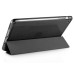 Slim Transparent Glitter Back Smart PU Leather Cover Stand Case For iPad Mini 1 / 2 / 3 - Black