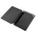 Slim Transparent Glitter Back Smart PU Leather Cover Stand Case For iPad Mini 1 / 2 / 3 - Black