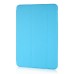 Slim Transparent Glitter Back Smart PU Leather Cover Stand Case For iPad Mini 1 / 2 / 3 - Blue