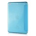 Slim Transparent Glitter Back Smart PU Leather Cover Stand Case For iPad Mini 1 / 2 / 3 - Blue