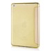 Slim Transparent Glitter Back Smart PU Leather Cover Stand Case For iPad Mini 1 / 2 / 3 - Gold