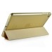 Slim Transparent Glitter Back Smart PU Leather Cover Stand Case For iPad Mini 1 / 2 / 3 - Gold