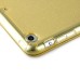 Slim Transparent Glitter Back Smart PU Leather Cover Stand Case For iPad Mini 1 / 2 / 3 - Gold