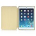 Slim Transparent Glitter Back Smart PU Leather Cover Stand Case For iPad Mini 1 / 2 / 3 - Gold