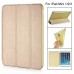 Slim Transparent Glitter Back Smart PU Leather Cover Stand Case For iPad Mini 1 / 2 / 3 - Gold