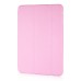 Slim Transparent Glitter Back Smart PU Leather Cover Stand Case For iPad Mini 1 / 2 / 3 - Pink