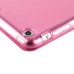 Slim Transparent Glitter Back Smart PU Leather Cover Stand Case For iPad Mini 1 / 2 / 3 - Pink